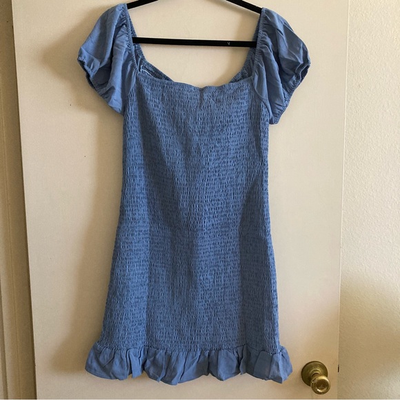Blush Smocked Tie Knot Mini Dress | NWT - Picture 9 of 11